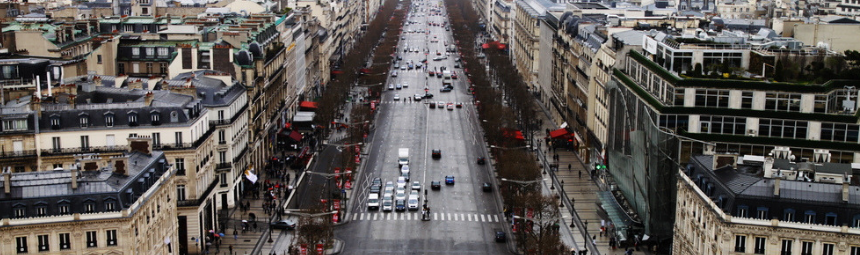 A Parisian street, shot from above