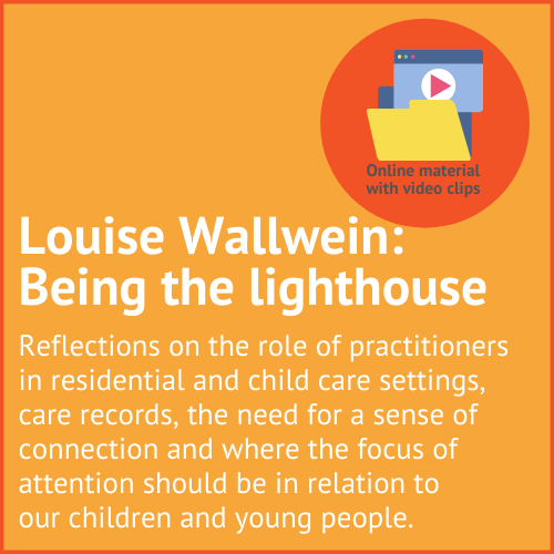 Graphic text -  Louise Wallwein: Being the lighthouse