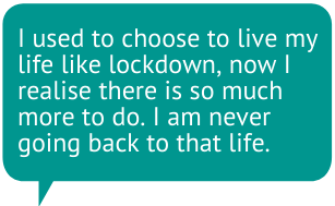 A quote graphic talking about how they will not go back to the lockdown restrictions