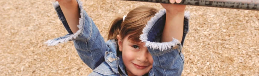 A child in a playground