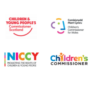 Logos for the Children's Commissioners for the four nations of the UK