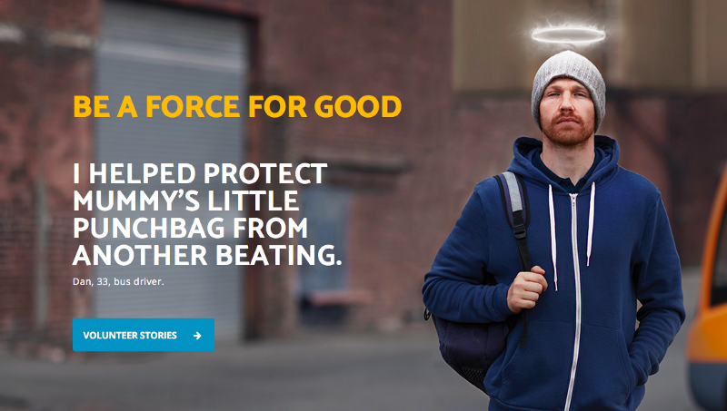 A poster from a Children's Hearings Scotland advertising campaign entitled: Be a force for good