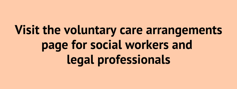 Voluntary care arrangements for social workers button