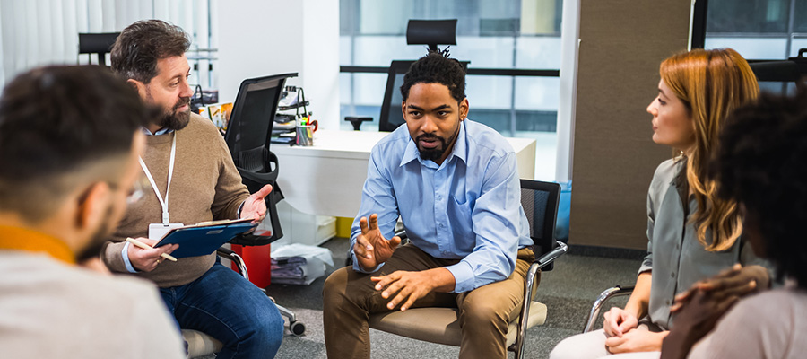 colleagues in a meeting
