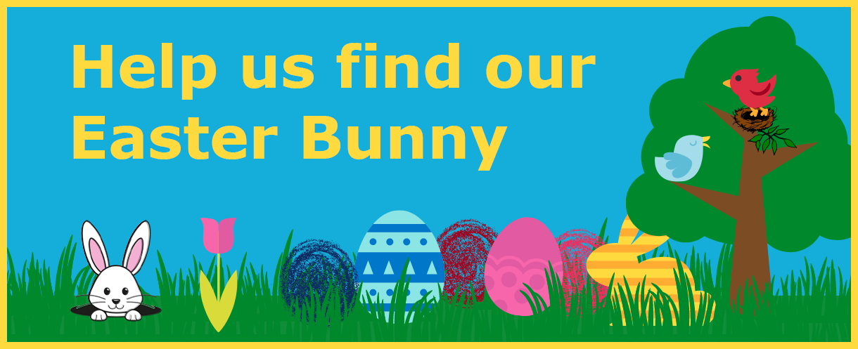 Easter bunny banner