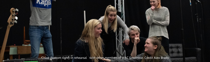 The Jaggy Nettles cast in rehearsals