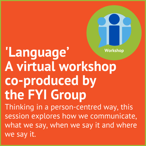 Graphic text - Language: A virtual workshop
