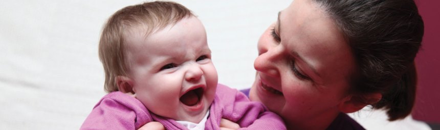 A happy mother and child