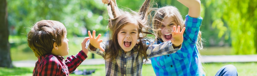 Happy children playing