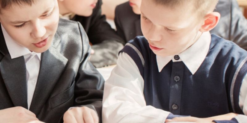 Children learning at school