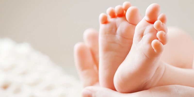 A picture of a baby's feet