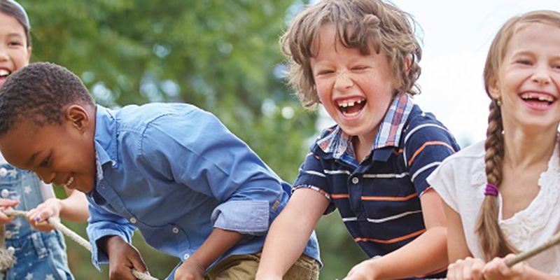 laughing children