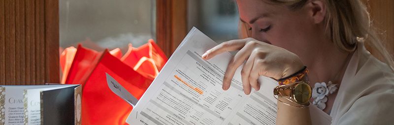 A teenager studying