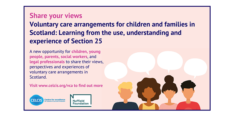 Voluntary care arrangements for children and families in Scotland banner